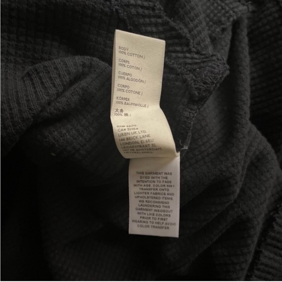 Free People] Charcoal Cotton Waffle Oversize Top - Picture 13 of 16